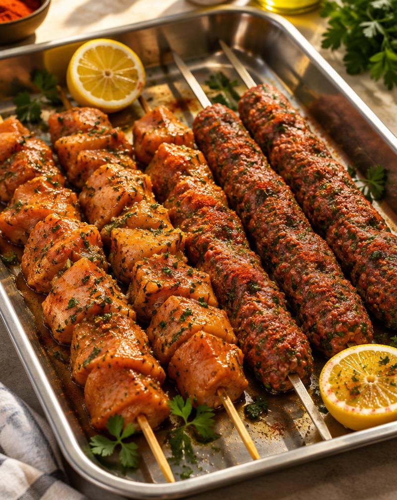 Marinated skewers